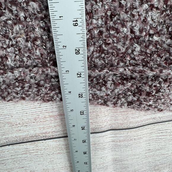 Free People Fuzzy Chunky Knit Oversized Turtleneck Sweater Womens XS Purple Gray - Picture 12 of 13